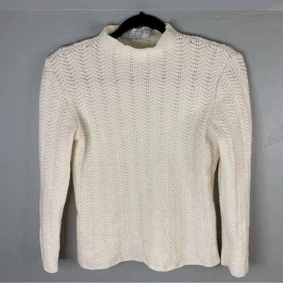 St. John Chevron Knit Mock Neck Sweater - Picture 2 of 4